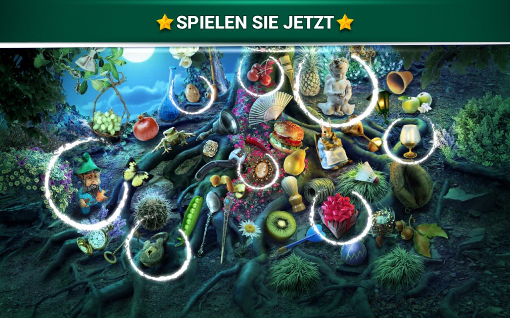 Wimmelbild Mysteriöer Garten Rätselspiele auf deutsch kostenlos